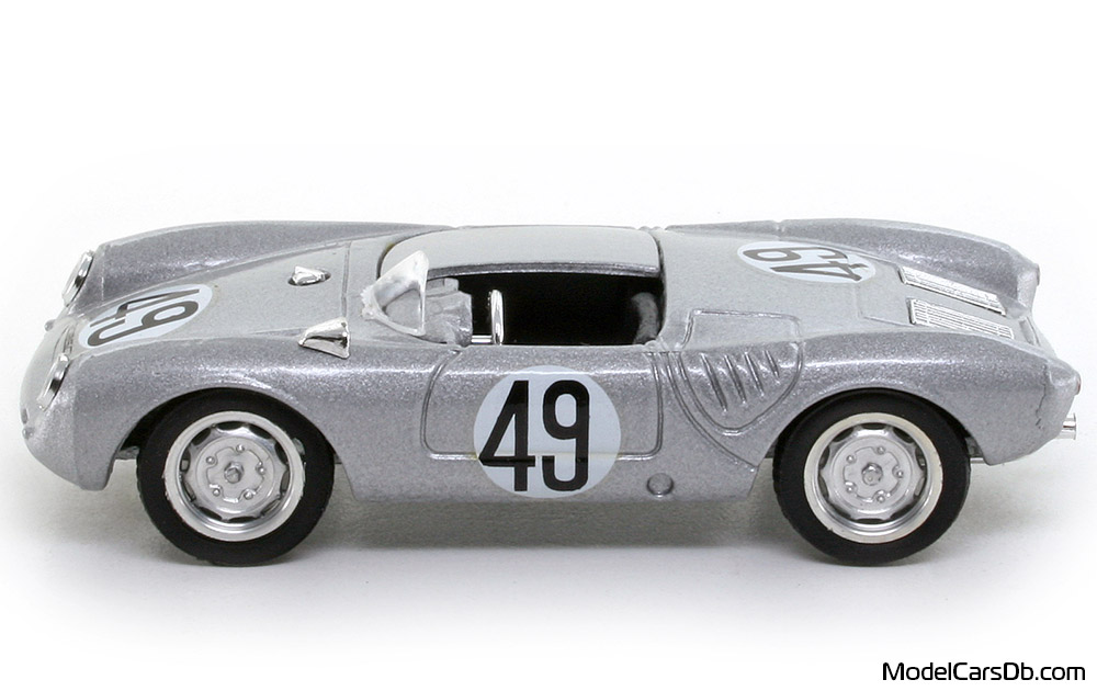 1955 - Porsche 550 RS Brumm 1/43 (Silver / White) Side