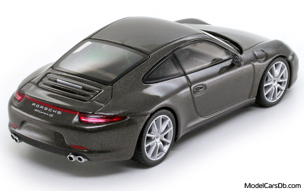 2014 - Porsche 911 Carrera 4S (991) Minichamps 1/43 (Grau) Hinten rechte seite