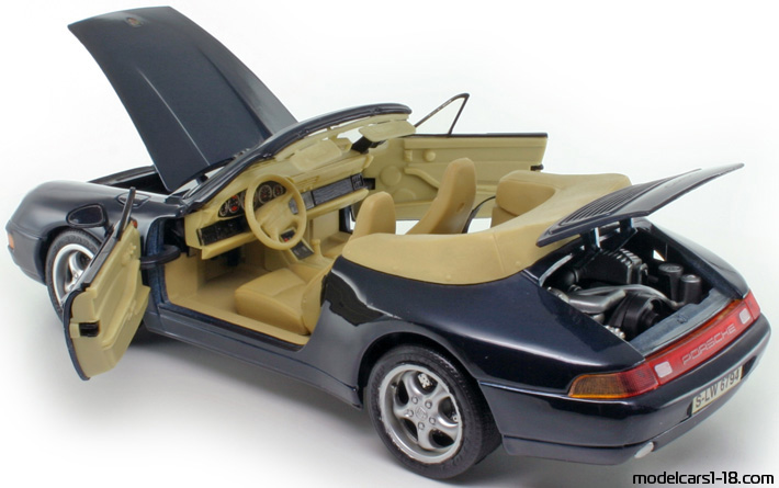 1994 - Porsche 911 Carrera Cabriolet (993) Maisto 1/18 (Blau) Zu öffnende Teile