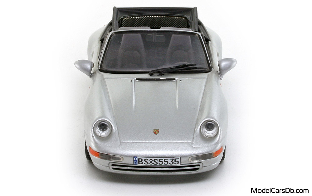 1994 - Porsche 911 Carrera Cabriolet (993) Minichamps 1/43 (Сребрист) Предница