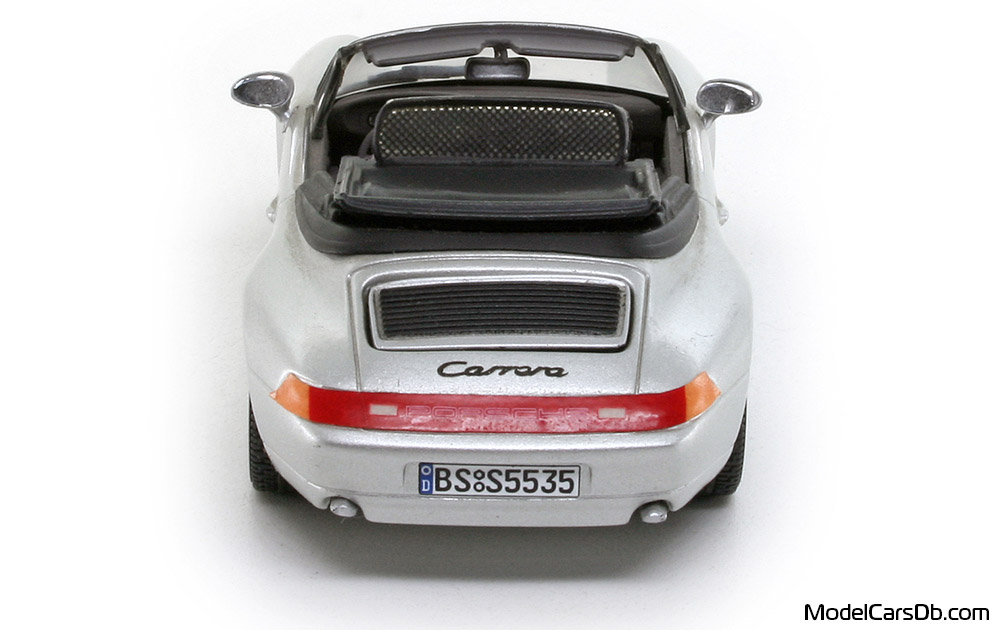 1994 - Porsche 911 Carrera Cabriolet (993) Minichamps 1/43 (Сребрист) Задница