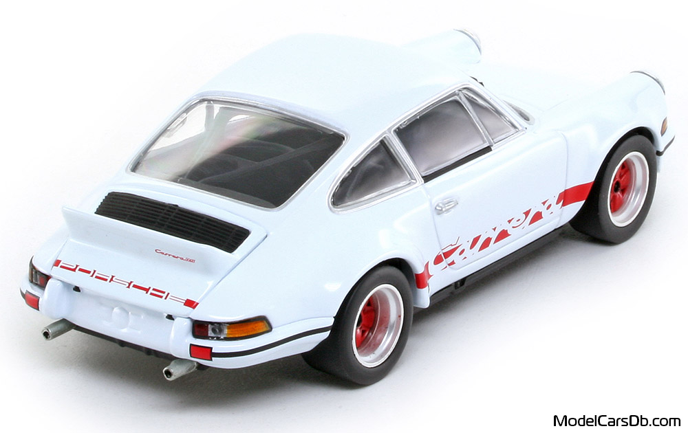 1973 - Porsche 911 Carrera RSR 2.8 Minichamps 1/43 (White / Red) Rear right side