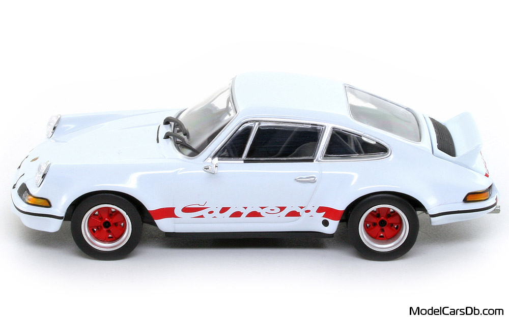 1973 - Porsche 911 Carrera RSR 2.8 Minichamps 1/43 (White / Red) Side