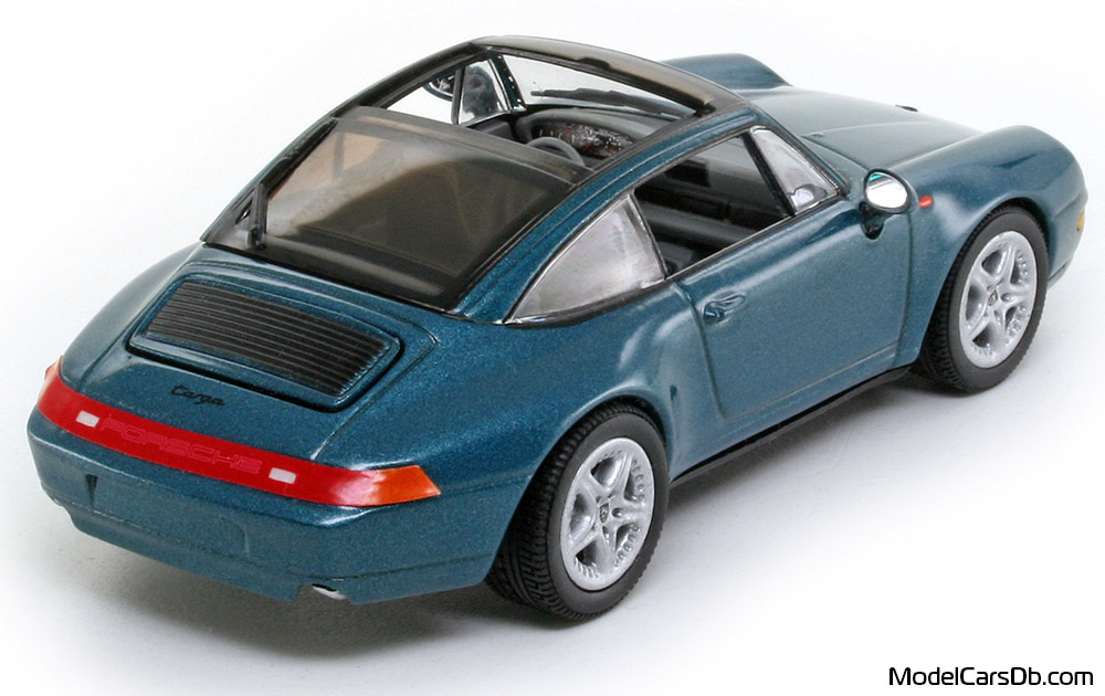 1995 - Porsche 911 Carrera Targa (993) Minichamps 1/43 (Синий) Задняя правая сторона
