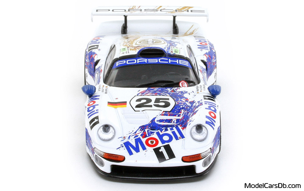 1996 - Porsche 911 GT1 Minichamps 1/43 (White / Blue) Front end