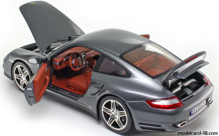 2006 - Porsche 911 Turbo (997) Norev 1/18 (Grau) Zu öffnende Teile