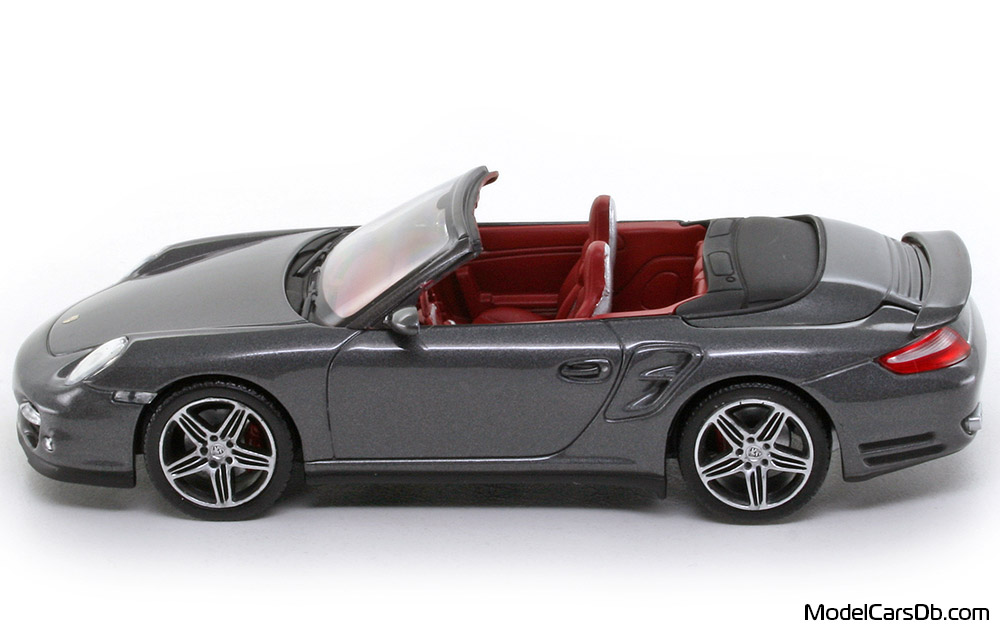 2007 - Porsche 911 Turbo Cabriolet (997) Minichamps 1/43 (Grau) Seite