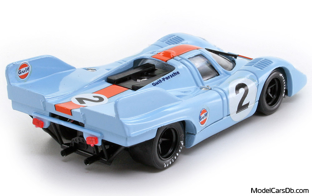1971 - Porsche 917 K Brumm 1/43 (Blue / Оранжевый) Задняя правая сторона