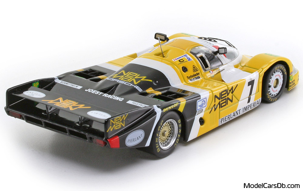 1984 - Porsche 956 LH Hachette 1/43 (Gelb / Schwarz) Hinten rechte seite