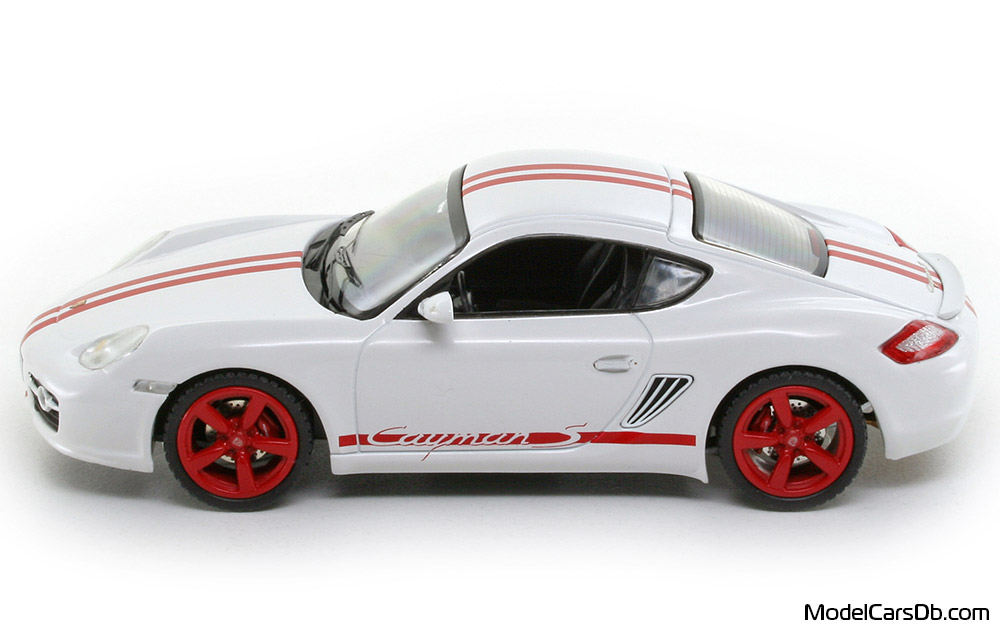 2005 - Porsche Cayman S (987) Schuco 1/43 (White / Red) Side