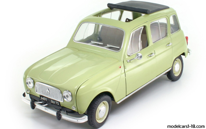 1964 - Renault 4L Solido 1/18 (Grün) Vorne linke Seite
