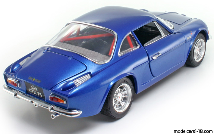 1971 - Renault Alpine A110 1600S Bburago 1/16 (Синий) Задняя правая сторона