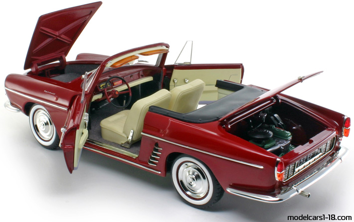 1959 - Renault Floride Norev 1/18 (Rot) Zu öffnende Teile