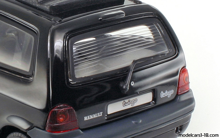 1992 - Renault Twingo Anson 1/18 (Schwarz) Kofferraum / Klappbare Scheinwerfer