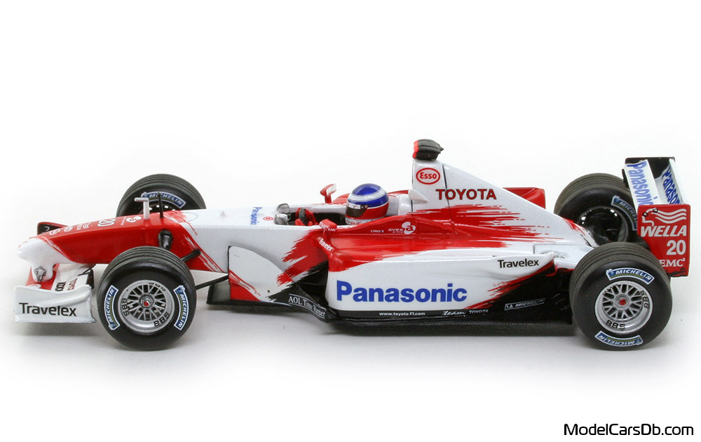 2003 - Toyota TF103 Launch Version (TF102) Minichamps 1/43 (White / Red) Side