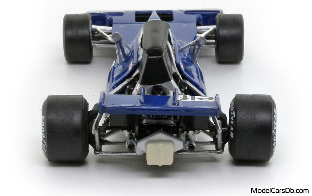 1972 - Tyrrell Cosworth 003 Quartzo 1/43 (Blue / Weiß) Heck