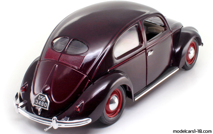 1949 - Volkswagen Beetle (Kaefer) Solido 1/17 (Brown) Rear right side