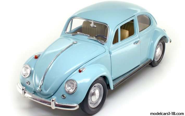 1967 - Volkswagen Beetle (Kaefer) Yat Ming 1/18 (White) Vorne linke Seite