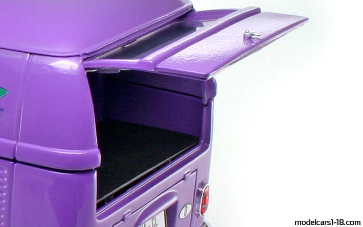 1966 - Volkswagen Combi Solido 1/19 (Lila) Kofferraum / Klappbare Scheinwerfer