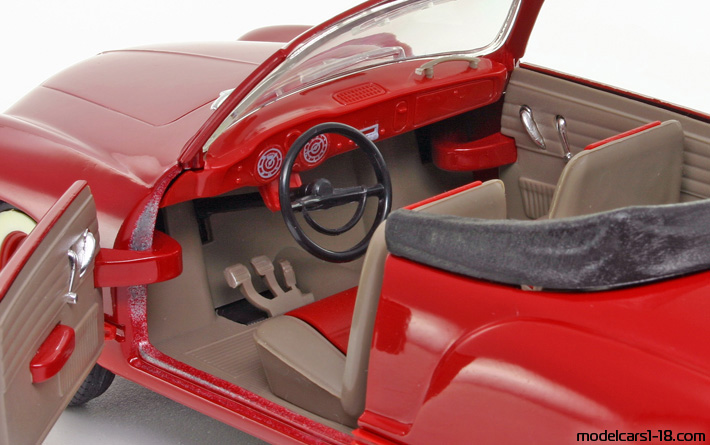 1957 - Volkswagen Karmann-Ghia 14 Solido 1/18 (Rot) Innenraum Armaturenbrett