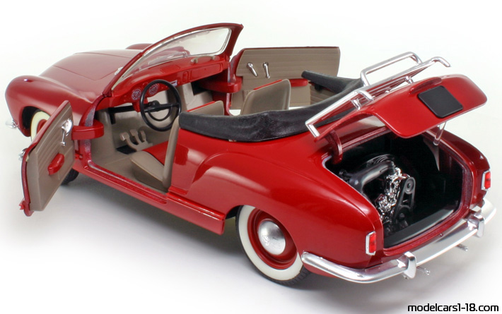 1957 - Volkswagen Karmann-Ghia 14 Solido 1/18 (Rot) Zu öffnende Teile