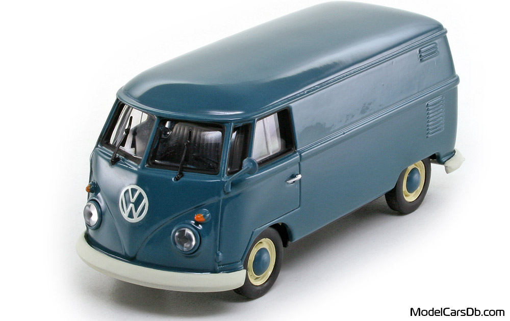 1963 - Volkswagen Microbus Minichamps 1/43 (Blue) Front left side