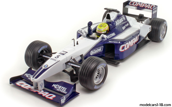 2001 - Williams BMW FW23 Hot Wheels 1/18 (Weiß / Blau) Vorne linke Seite