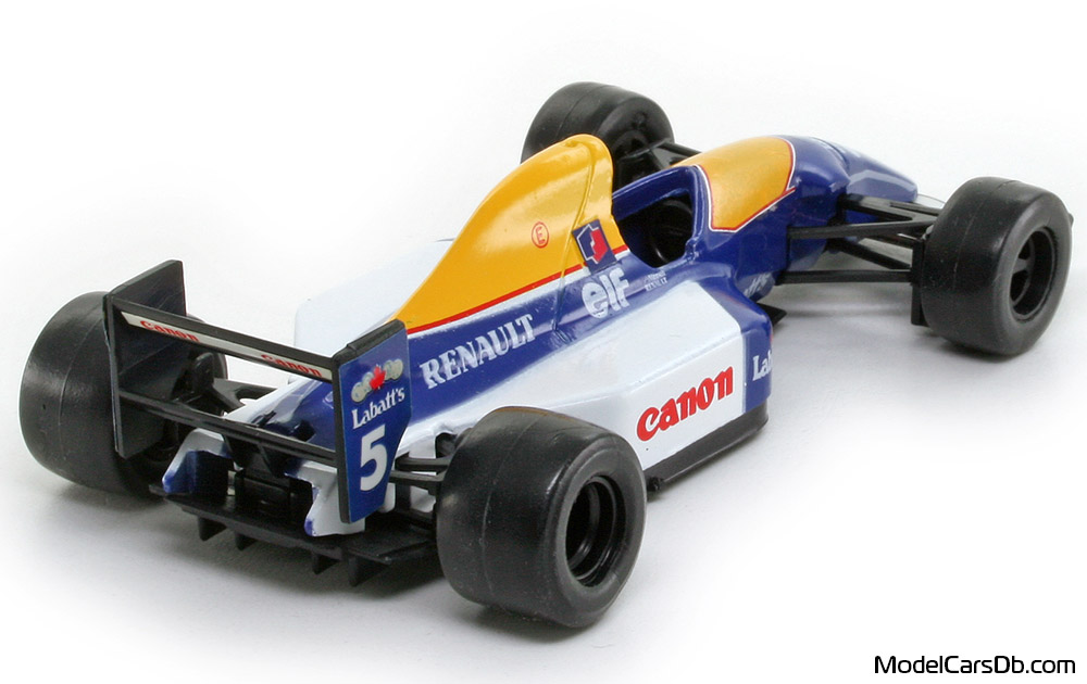 1992 - Williams Renault FW14B Kyosho 1/43 (Blau / Gelb) Hinten rechte seite