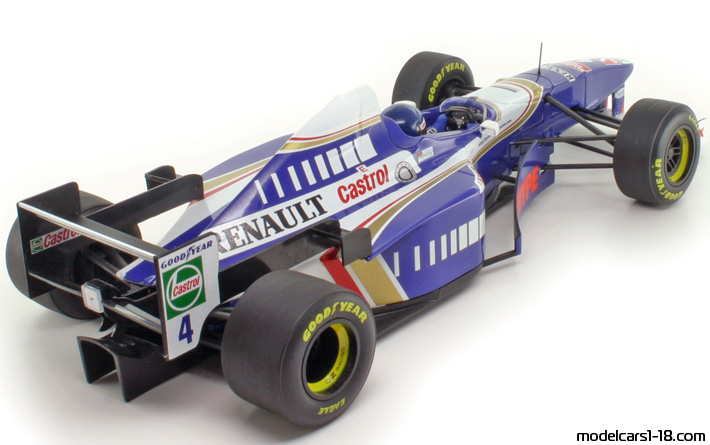 1997 - Williams Renault FW19 Minichamps 1/18 (Blau / Weiß) Hinten rechte seite