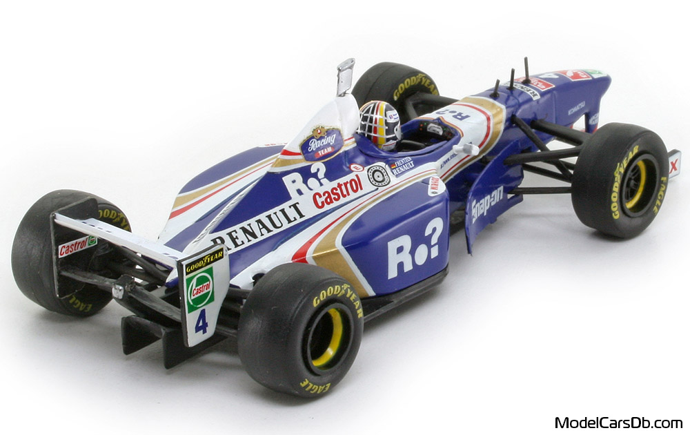 1997 - Williams Renault FW19 Onyx 1/43 (Blue / Weiß) Hinten rechte seite
