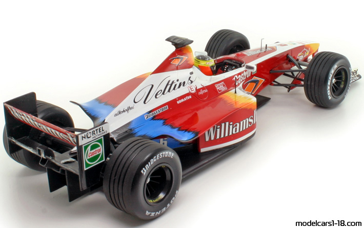 1999 - Williams Supertec FW21 Minichamps 1/18 (Rot / Weiß) Hinten rechte seite