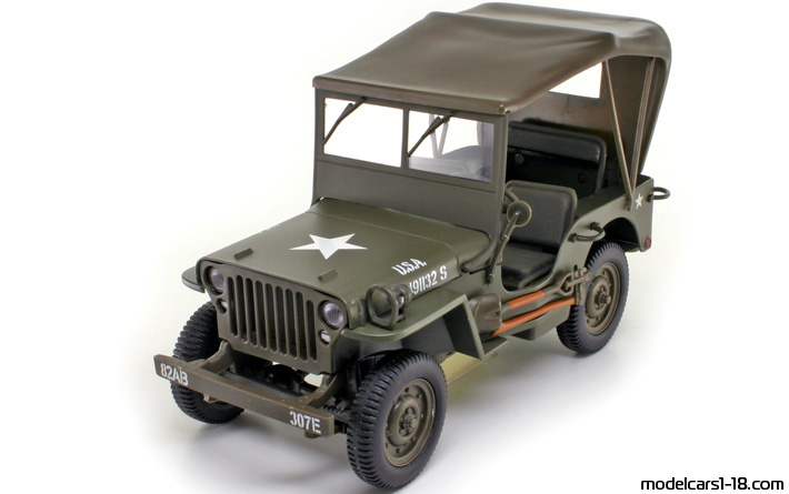 1942 - Willys Jeep UT 1/18 - Передняя левая сторона