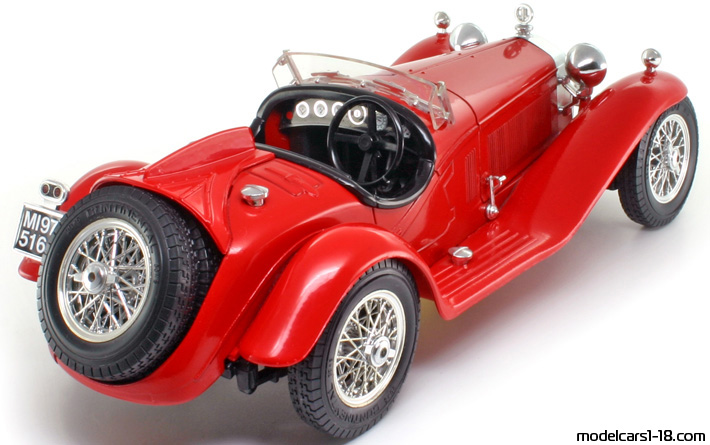 1932 - Alfa Romeo 8C 2300 Spider Bburago 1/18 (Kрасный) Задняя правая сторона
