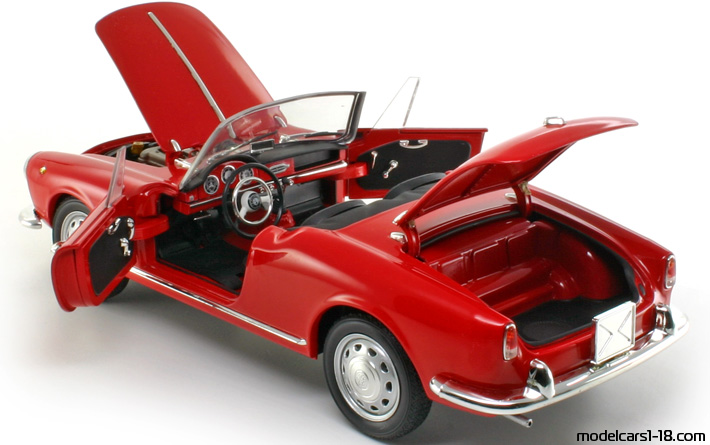 1959 - Alfa Romeo Giulietta Spider Ricko 1/18 (Kрасный) Открывающиеся части