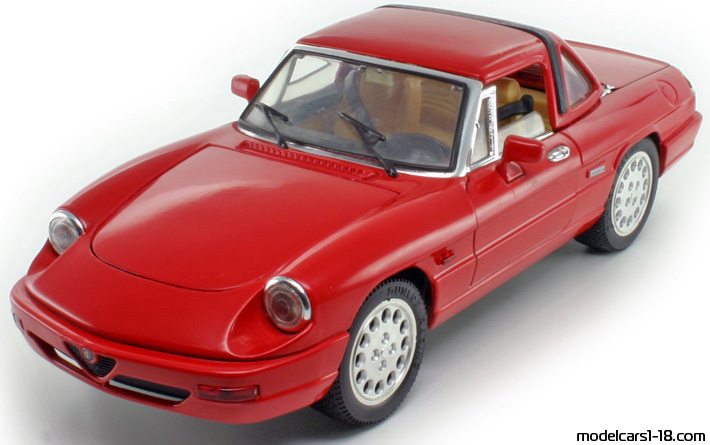 1990 - Alfa Romeo Spider Jouef Evolution 1/18 (Kрасный) Передняя левая сторона