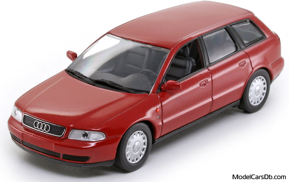 1996 - Audi A4 Avant (B5) Minichamps 1/43 (Kрасный) Передняя левая сторона