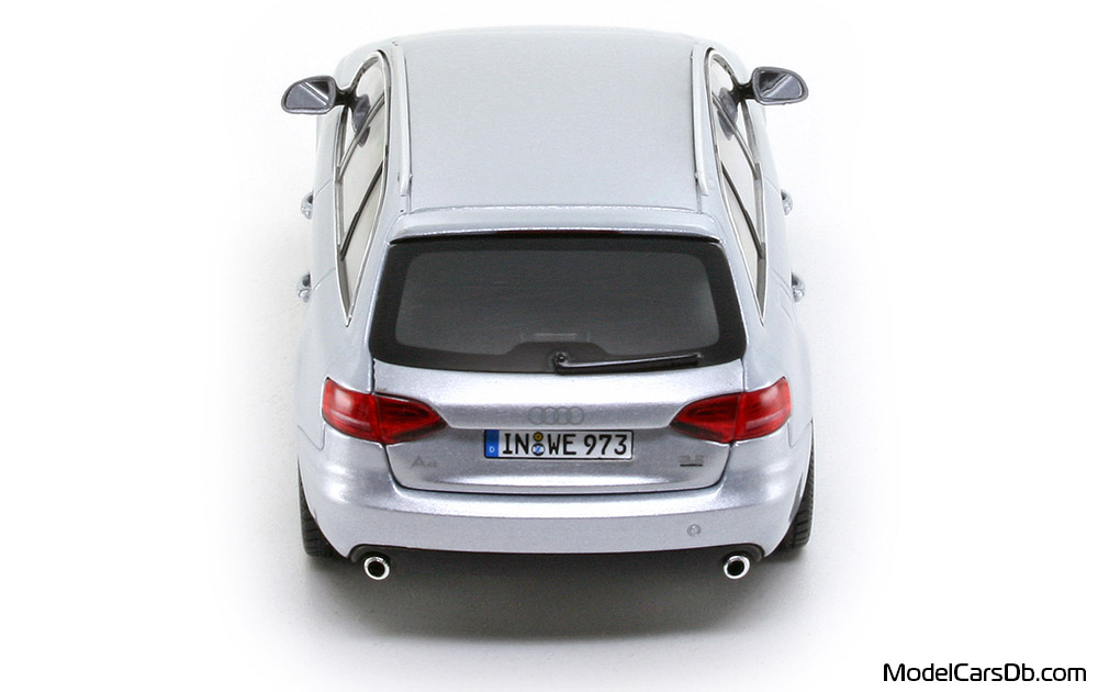 2008 - Audi A4 Avant (B8) Minichamps 1/43 (Светло-серебристый) Сзади