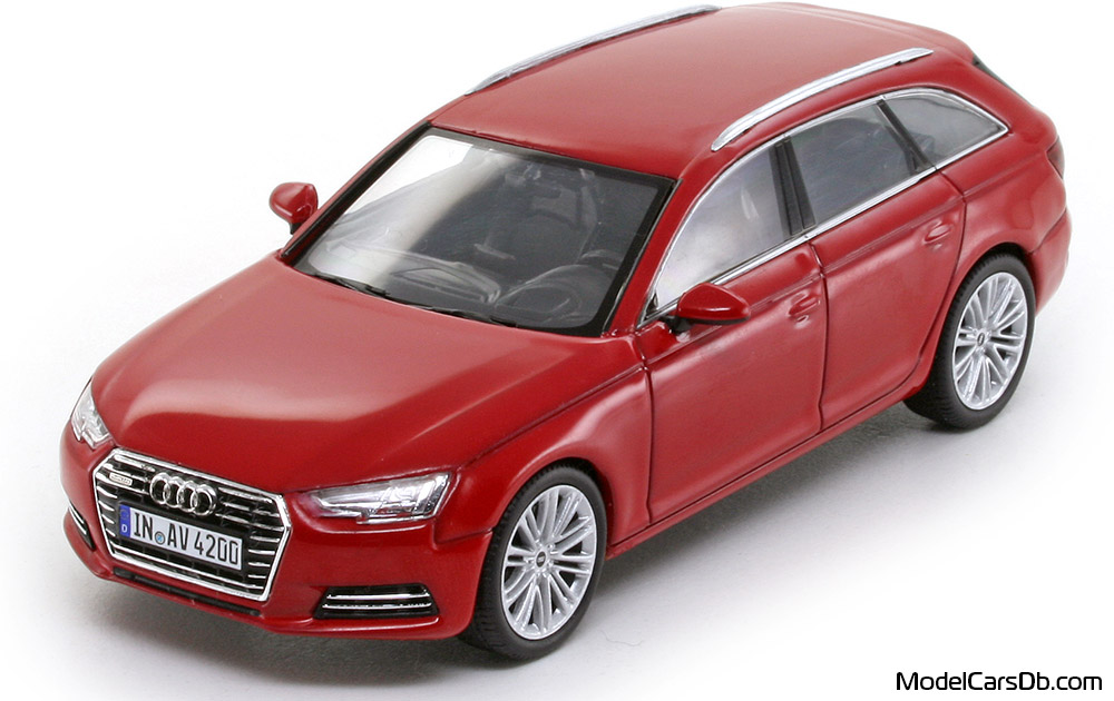 2016 - Audi A4 Avant (B9) Spark 1/43 (Red) Передняя левая сторона