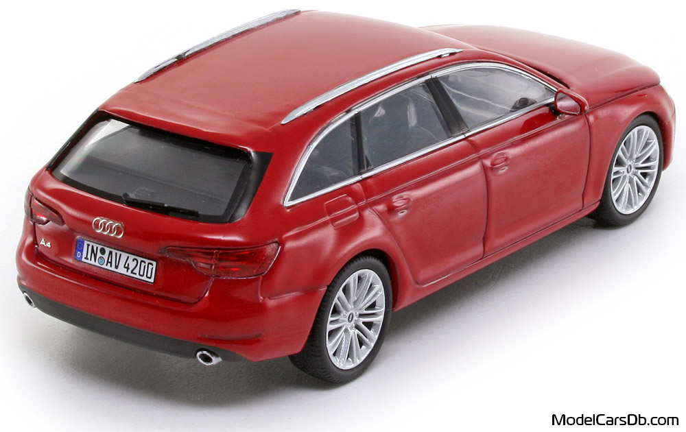 2016 - Audi A4 Avant (B9) Spark 1/43 (Red) Задняя правая сторона