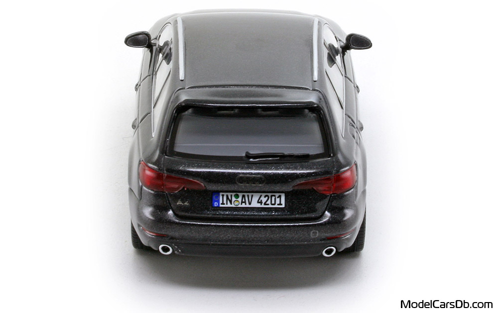 2016 - Audi A4 Avant (B9) Spark 1/43 (Серый ) Сзади