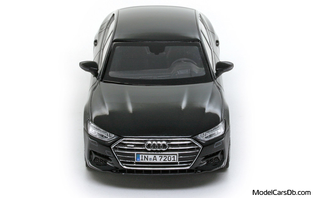 2019 - Audi A7 Sportback (4K8) iScale 1/43 (Чёрный) Спереди