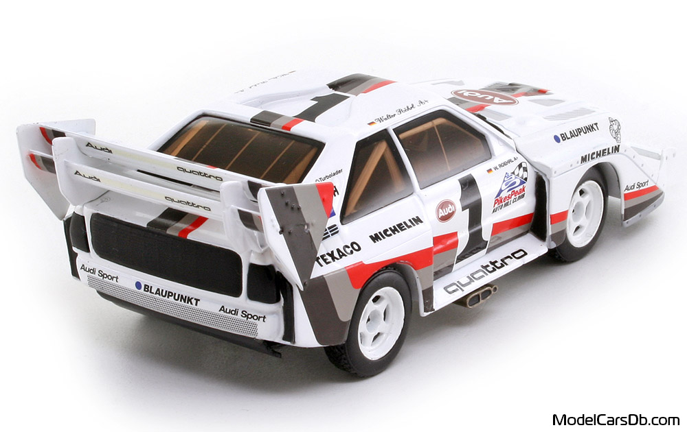 1987 - Audi Sport Quattro S1 Minichamps 1/43 (Белый / Коричневый) Задняя правая сторона