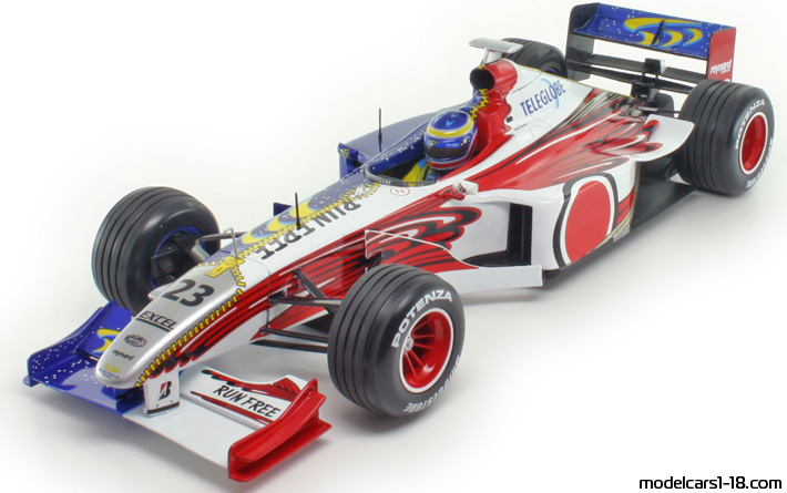 1999 - BAR Supertec 01 Minichamps 1/18 (Синий / Kрасный) Передняя левая сторона