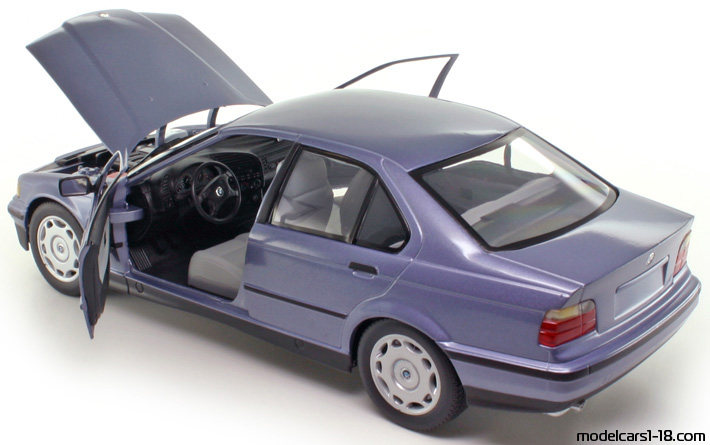 1992 - BMW 3 (E36) UT 1/18 (Фиолетовый) Открывающиеся части