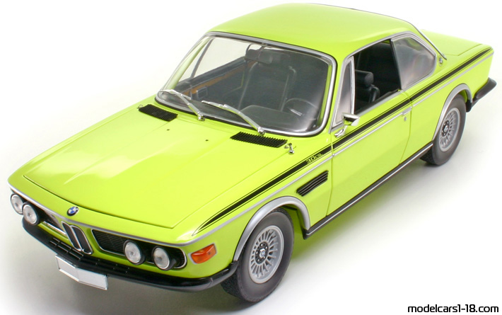 1972 - BMW 3.0 CSL (E9) Minichamps 1/18 (Зелёный) Передняя левая сторона