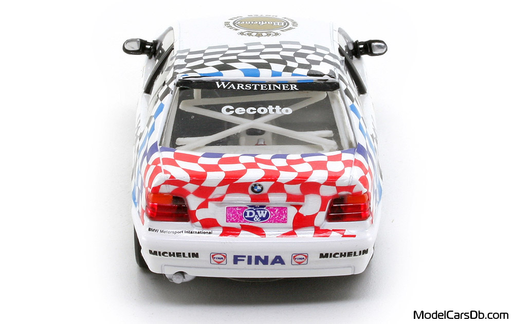1994 - BMW 318i (E36) Minichamps 1/43 (Белый / Чёрный) Сзади