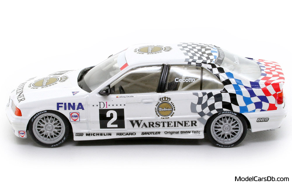 1994 - BMW 318i (E36) Minichamps 1/43 (Белый / Чёрный) Сторона