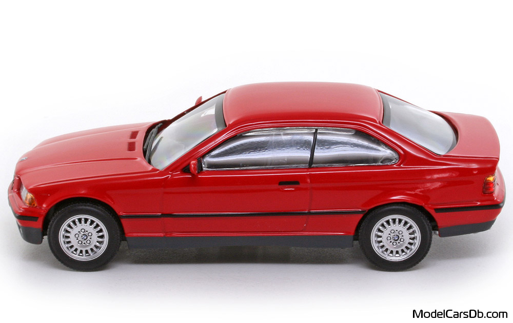 1992 - BMW 325i (E36) Minichamps 1/43 (Kрасный) Сторона
