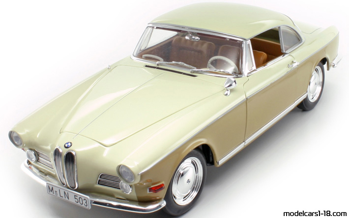 1956 - BMW 503 Revell 1/18 (Белый / Коричневый) Передняя левая сторона