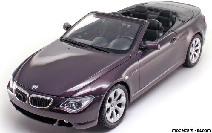 2005 - BMW 645 Ci (E64) Welly 1/18 (Фиолетовый) Передняя левая сторона